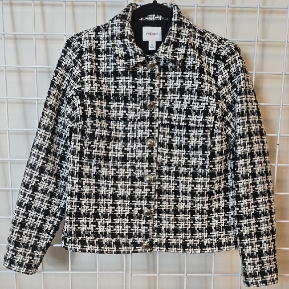 Nine West Jackets & Blazers - Nine West Women's Black and White Tweed Blazer‎ Size XS